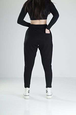 Slim Kesim Siyah Likralı Havuç Pantolon COC1997