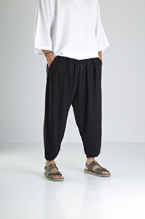 Siyah Pileli Yarım Şalvar COC1987