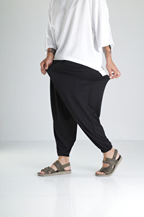 Siyah Pileli Yarım Şalvar COC1987