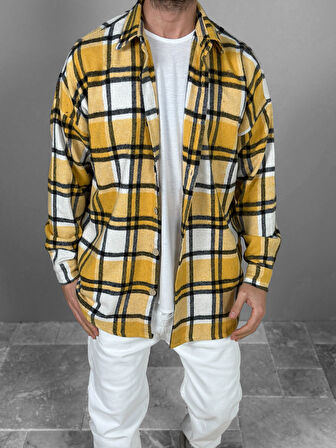 Siyah Çizgili Sarı Oduncu Gömlek COC1977