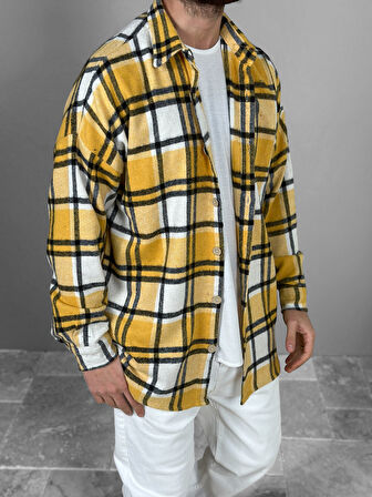 Siyah Çizgili Sarı Oduncu Gömlek COC1977