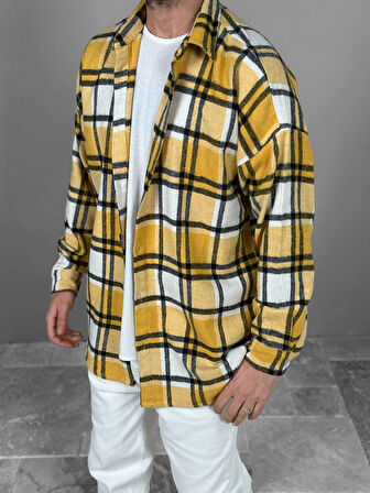 Siyah Çizgili Sarı Oduncu Gömlek COC1977