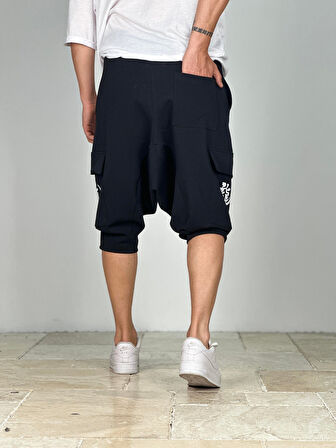 Premium Kalite Siyah Şalvar Şort COC1941