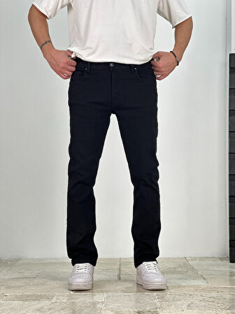 Premium Kalite Regular Kalıp Siyah Likralı Kot Pantolon COC1938