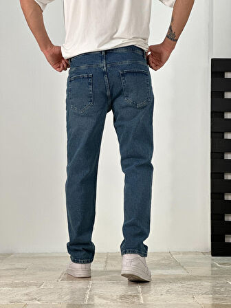 Premium Kalite Regular Kalıp Lacivet Zeminli Likralı Kot Pantolon COC1937