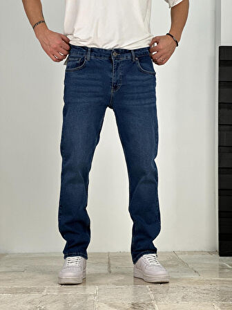 Premium Kalite Regular Kalıp Lacivert Likralı Kot Pantolon COC1935