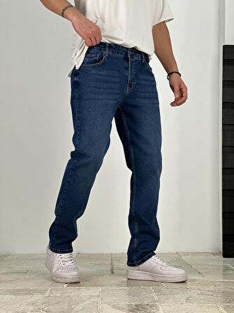 Premium Kalite Regular Kalıp Lacivert Likralı Kot Pantolon COC1935