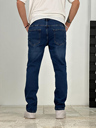 Premium Kalite Regular Kalıp Lacivert Likralı Kot Pantolon COC1935