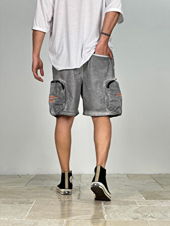 Premium Kalite Gri Gabardin Şort COC1916