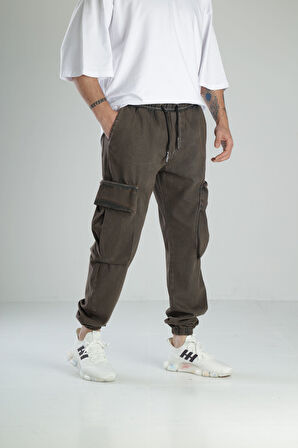 Premium Kalite Bakır Renk Kargo Cepli Jogger Pantolon COC1904