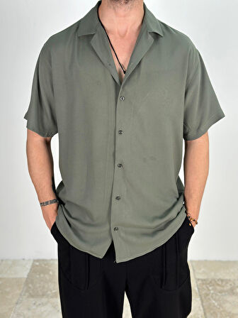 Pamuk Kumaş Haki Gömlek COC2084