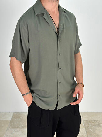 Pamuk Kumaş Haki Gömlek COC2084