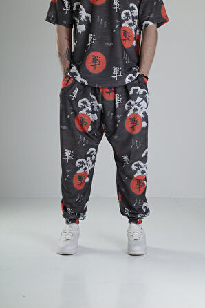 Kırmızı Chinese Desenli Takım COC2013