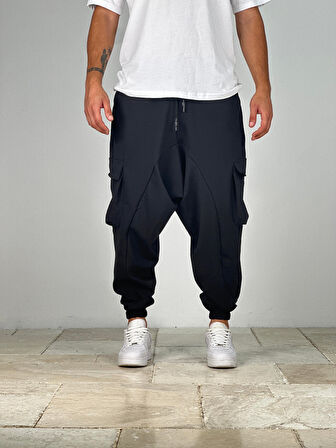 Kargo Cepli Siyah Şalvar COC2187