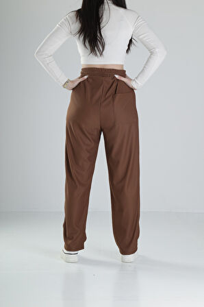 Kahverengi Fitilli Kumaş Pantolon COC2165