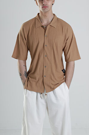 Kahverengi Bürümcük Gömlek COC2162