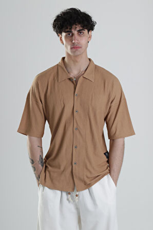 Kahverengi Bürümcük Gömlek COC2162