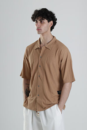 Kahverengi Bürümcük Gömlek COC2162