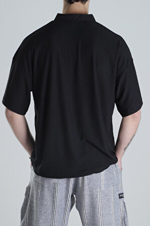 İtalyan Kesim Siyah T-Shirt COC2143