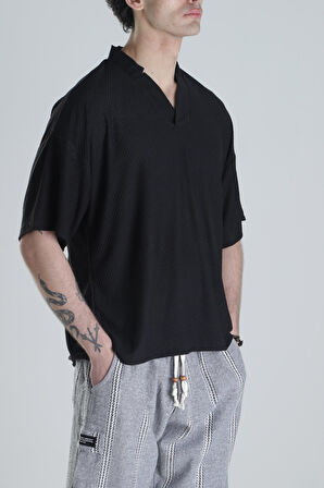 İtalyan Kesim Siyah T-Shirt COC2143