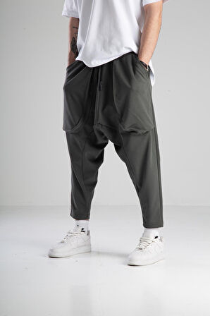 Haki Double Face Avangard Şalvar COC2131