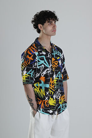 Grafiti Desenli Gömlek COC2109