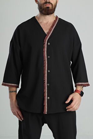 Gofre Kumaş Siyah Takım COC2104