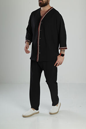 Gofre Kumaş Siyah Takım COC2104