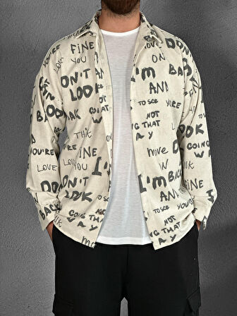 Gabardin Kumaş Love Spor Gömlek COC2297