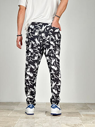 Erkek Yazlık Yaprak Desenli Pantolon COC2213