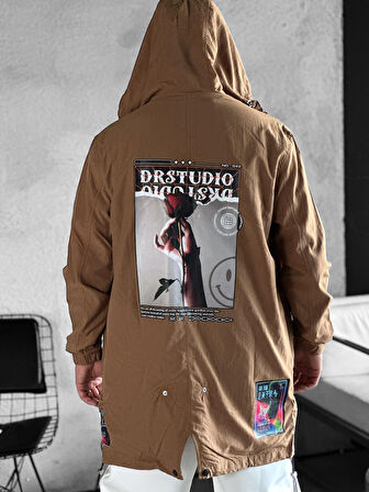 Erkek Premium Kalite Paraşüt Kumaş Taba Ceket COC2206