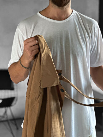 Erkek Premium Kalite Paraşüt Kumaş Kahverengi COC2203