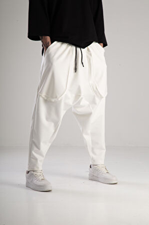 Ekru Double Face Avangard Şalvar COC2377