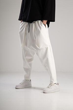 Ekru Double Face Avangard Şalvar COC2377