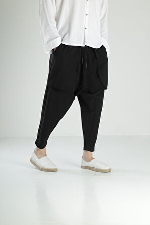 Double Face Avangard Siyah Şalvar COC2370