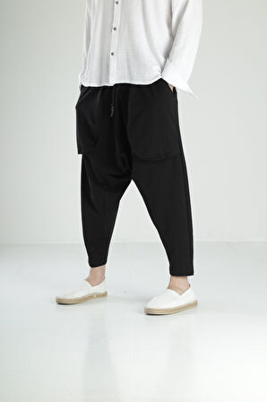 Double Face Avangard Siyah Şalvar COC2370