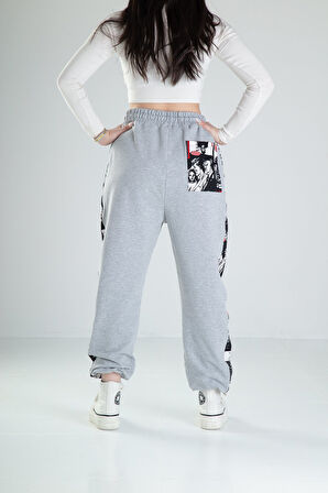 Çizgi Roman Desenli Gri Jogger COC2348