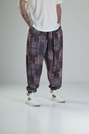 Çiçek Desenli Pileli Yarım Şalvar COC2341