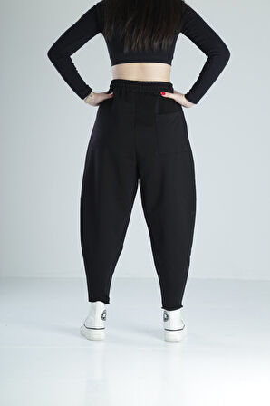 Cep Detaylı Siyah Baget Pantolon COC2306