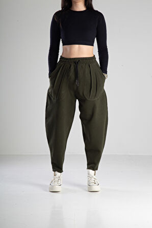 Cep Detaylı Haki Baget Pantolon COC2302