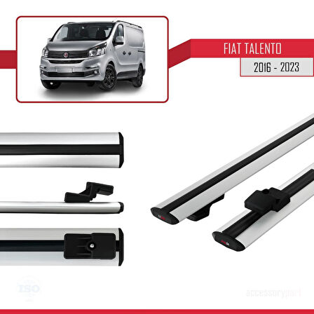 Fiat Talento 2016-2021 Arası ile Uyumlu BASIC Model Ara Atkı Tavan Barı Gri 2 Adet