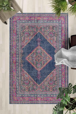 Kaymaz Taban Yıkanabilir Halı – Mutfak, Salon, Yatak Odası için Modern Dijital Baskı Halı (SLNHALI37
