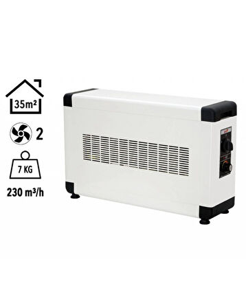 Heatbox HBB3000K Board 3000 watt Monofaze Elektrikli Fanlı Isıtıcı Krem