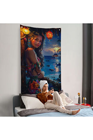 Taylanlı Genç Kadın Duvar Örtüsü-7699