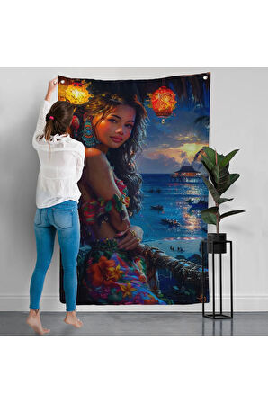 Taylanlı Genç Kadın Duvar Örtüsü-7699