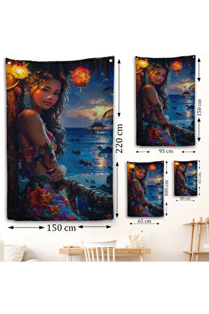 Taylanlı Genç Kadın Duvar Örtüsü-7699