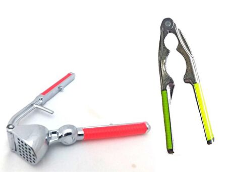 Metal Pense Tipi Fındık Ceviz Kıracağı ve Sarımsak Ezici Set