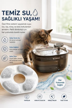 Özel Üretim Akıllı Evcil Hayvan Su Pınarı Yedek Filtresi 1 Adet TPD01 Köpek Eşyası Kedi Kabı