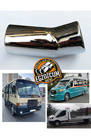 76 mm. Magirus egzoz çıkışı nikelaj uç dirsek eksoz ucu  SESSİZ 1 ADET