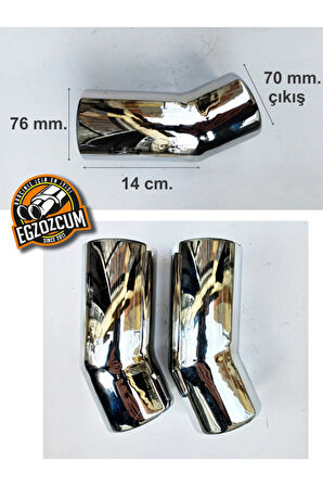 76 mm. Magirus egzoz çıkışı nikelaj uç dirsek eksoz ucu  SESSİZ 1 ADET